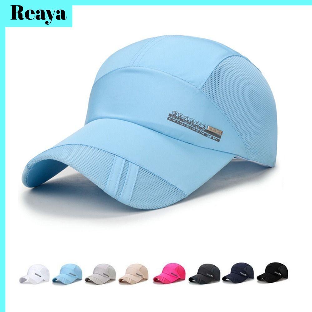 REAYA หมวกเบสบอล,หมวกตาข่ายระบายอากาศแบบปรับได้,กลางแจ้งพร้อมVisor Breathable Quick Dry Running Viso