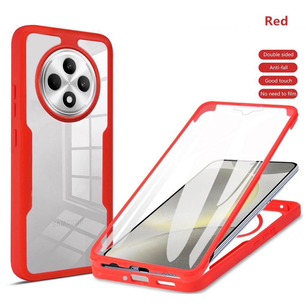 360 ตัวป้องกันหน้าจอด้านหน้าเต็มรูปแบบครอบคลุมเคสโทรศัพท์เหมาะสําหรับ OPPO Reno 12F 12fs Reno 12 Pro