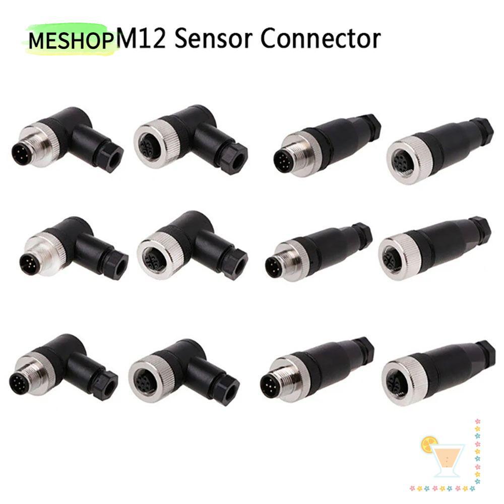 MESHOPTH M12 Sensor Connector, 4 5 8 Pin ชายหญิงซ็อกเก็ต M12 ปลั๊กการบิน, PG7 M12 Sensor Cable Conne