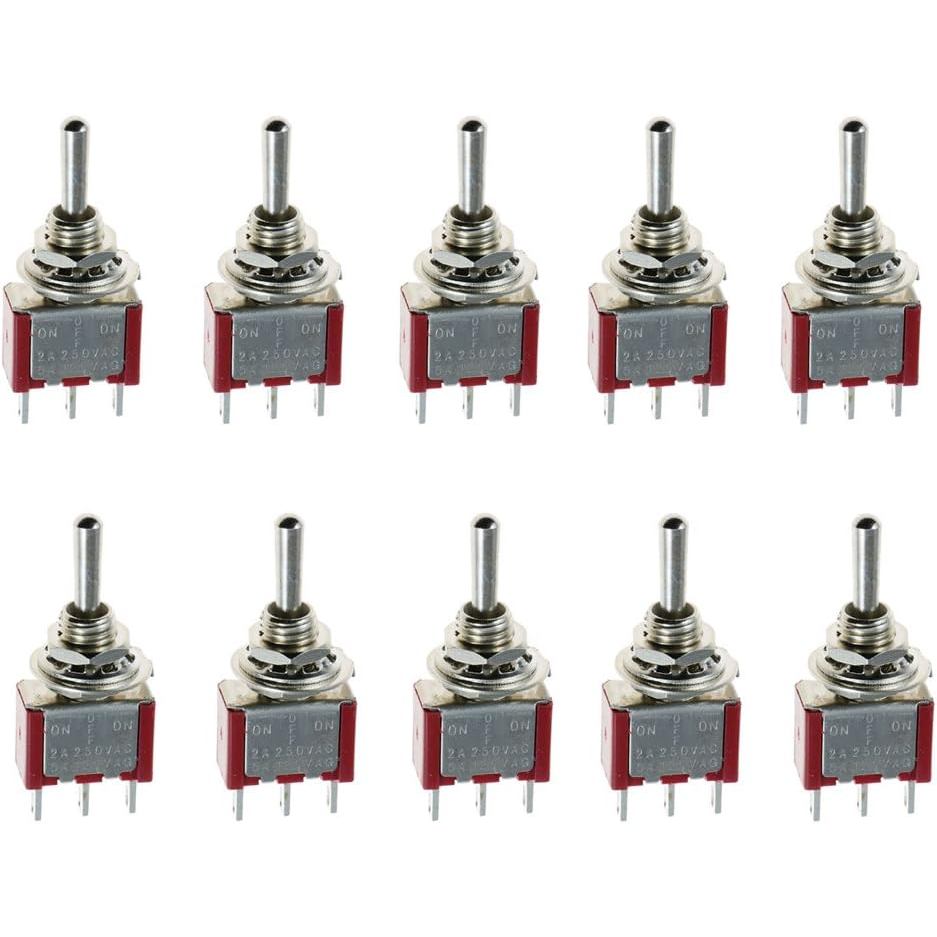ESUPPORT On/Off/On Momentary Mini Miniature Toggle Switch รถ Dash Dash Dash Dash Dashboard SPDT 3Pin