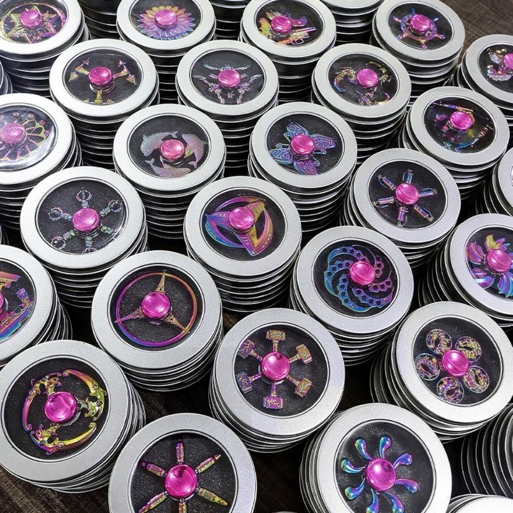 สุ่มสไตล์ Rainbow Fidget โลหะ Spinner สีสัน Finger Spinners ความเร็วสูง Hand Spinners Fidget ของเล่น