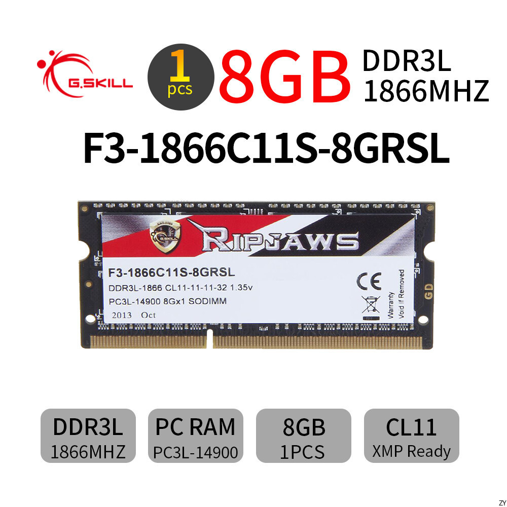 สําหรับ G.SKILL Ripjaws 8GB DDR3L 1866MHz PC3L-14900S 204Pin SODIMM 1.35V หน่วยความจําแล็ปท็อป