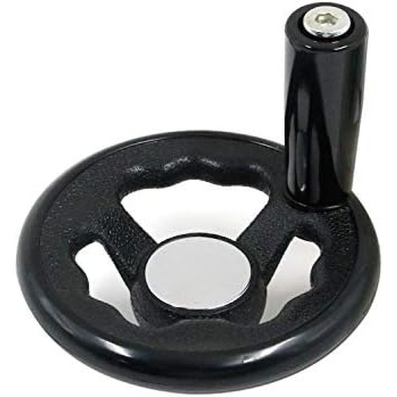T T T Ulead 3.9 "เส้นผ่าศูนย์กลางโลหะรอบ Handwheel พับถอดล้อ Hand Crank Revolving Handle ล้อพลาสติก 