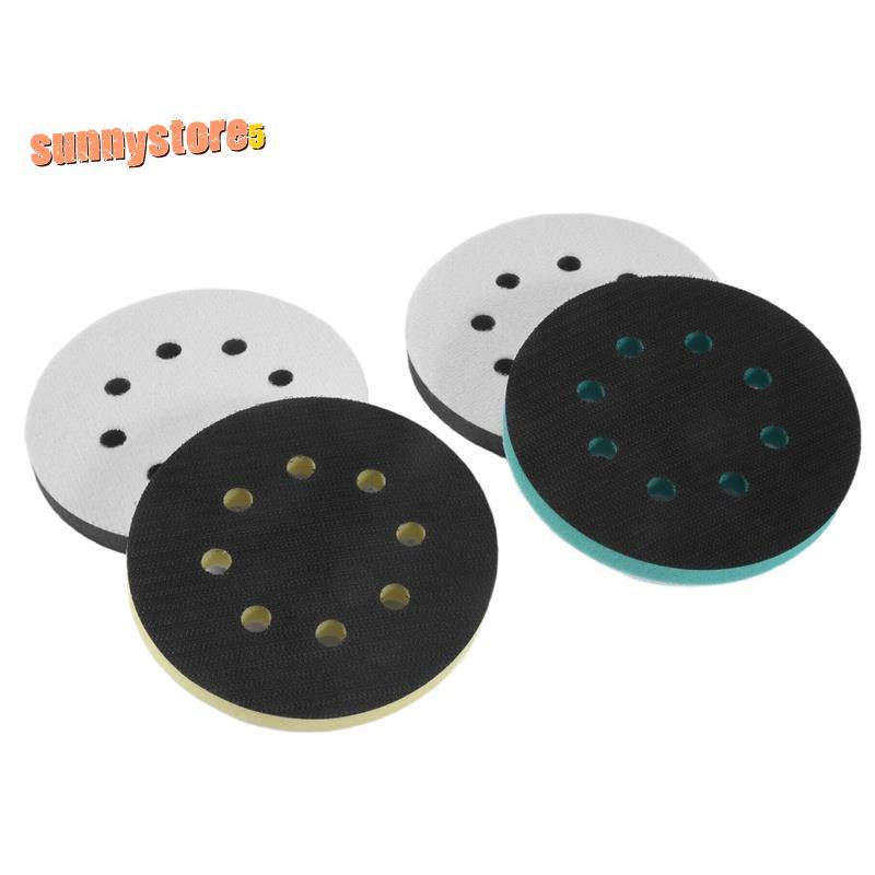 4 แพ็คแผ่นขัดโฟมสําหรับ Orbital Sander, 5 นิ้ว 8 หลุม Orbital Sander Surfprep แผ่นโฟม