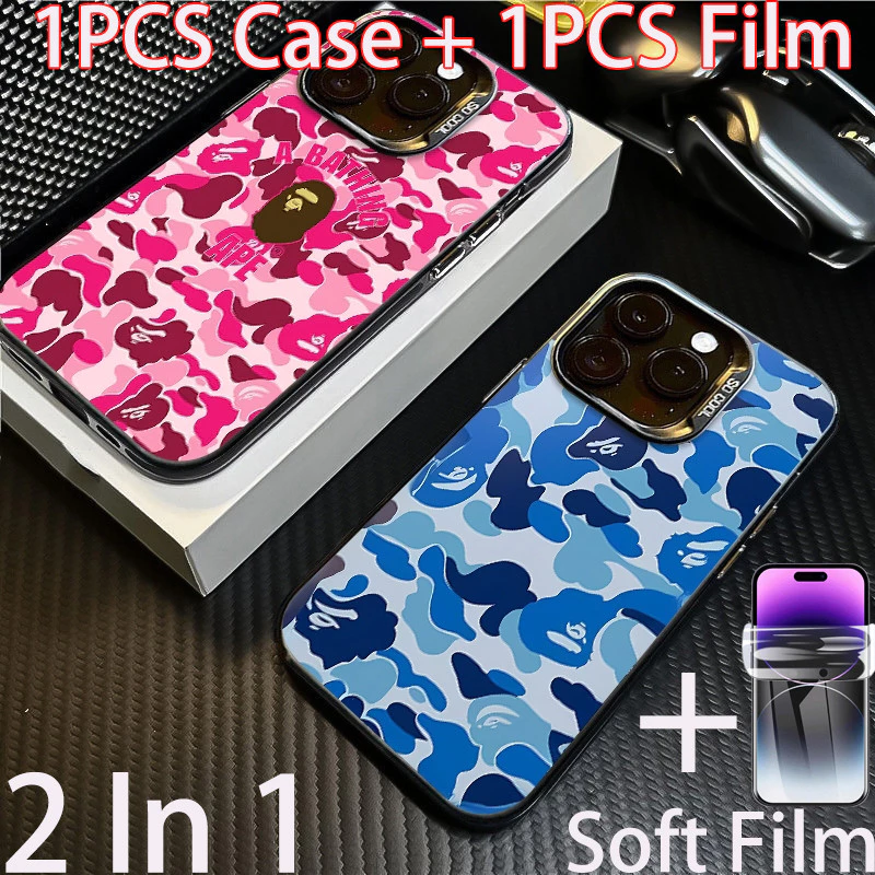 ปลอกOPPO Reno 15F 14F 12F 13F 11F 14 15 14 13 12 11 13 Pro 9 10 F Reno15 Reno14 Reno15F Reno14F Pro Max Plus 5G 4Gเคสโทรศัพท์เลนส์Camouflageฟิล์มป้องกันหน้าจอBape