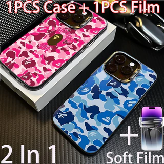ปลอกOPPO Reno 15F 14F 12F 13F 11F 14 15 14 13 12 11 13 Pro 9 10 F Reno15 Reno14 Reno15F Reno14F Pro Max Plus 5G 4Gเคสโทรศัพท์เลนส์Camouflageฟิล์มป้องกันหน้าจอBape
