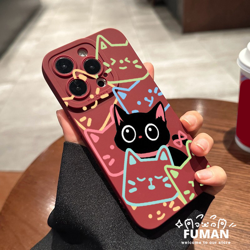 หรูหราแมวดําเคสโทรศัพท์สําหรับRealme 9 Pro Plus 8 7 6 5 Pro 8s 8i 7i Global 6s 5s 5i 6i P1 5G 4Gน่าร