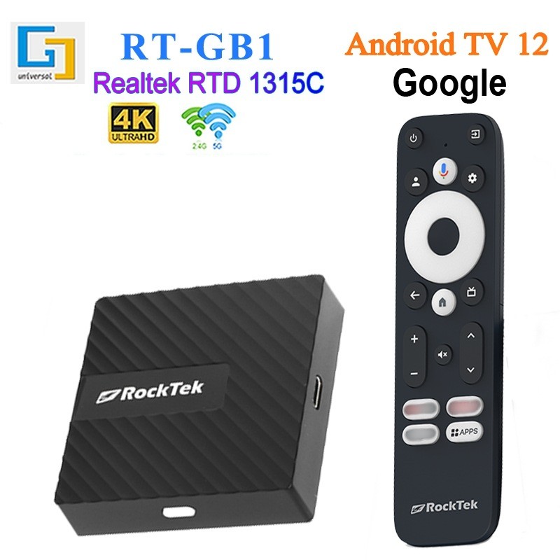 การค้าต่างประเทศ GB1 Google Certified Set-Top box Android 12 tv box 4K HD Bluetooth Entertainment tv