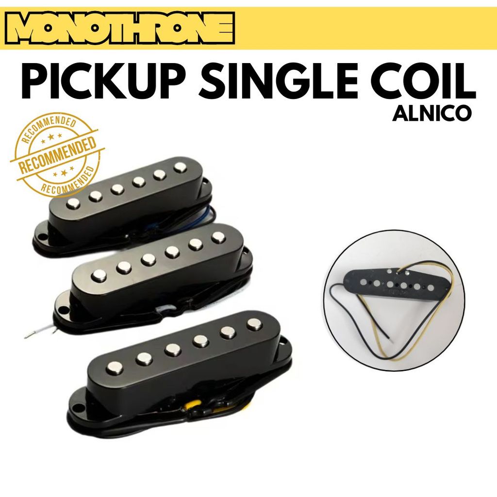 Alniko Single Coil Guitar Pickup กีตาร์ไฟฟ้า Pickup Single Coil Guitar ST SQ Stratocaster Strato Pic