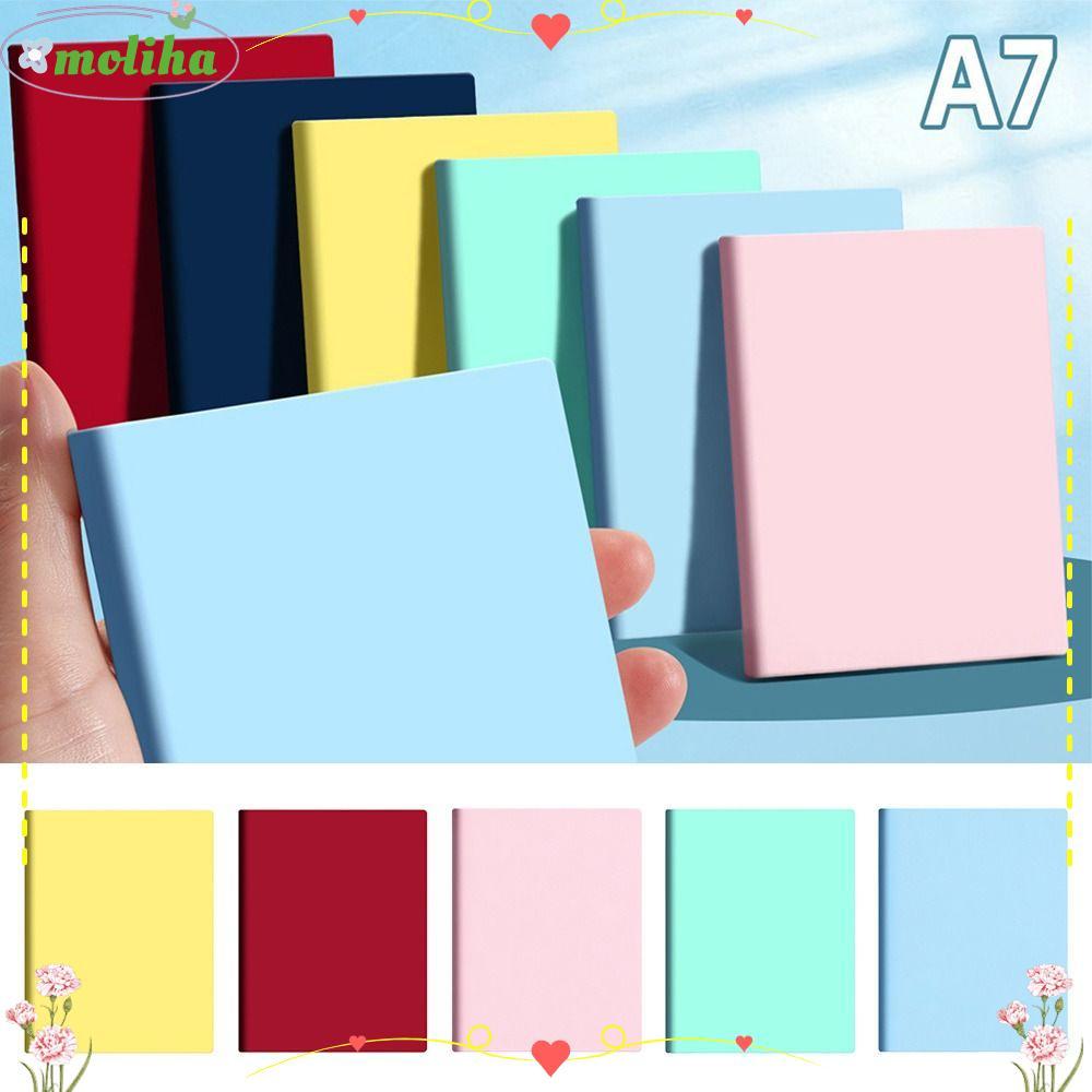 MOLIHA Mini Notebook, A7 Portable Pocket Notepad, สํานักงานโรงเรียนแผ่นบันทึกหลากสี