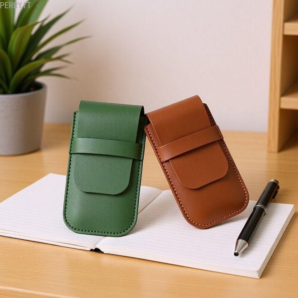 PERRY Watch Bag Organizer, PU Flip Cover Watch Storage Bag, Simple Anti-Scratch Anti-Dust สีทึบกระเป๋าเครื่องประดับของขวัญ