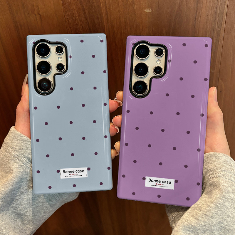 Minimalist Polka Dots รูปแบบป้องกันกรณีเหมาะสําหรับ Samsung s26 s26ultra s22u s23 plus s23FE s24 s25 plus A55 A56 A36 โทรศัพท์มือถือกรณี