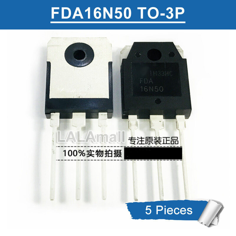5pcs FDA16N50 TO-3P FOA FDA 16N50 TO3P 16.5A/500V N-Channel MOSFET ทรานซิสเตอร์ IC ใหม่