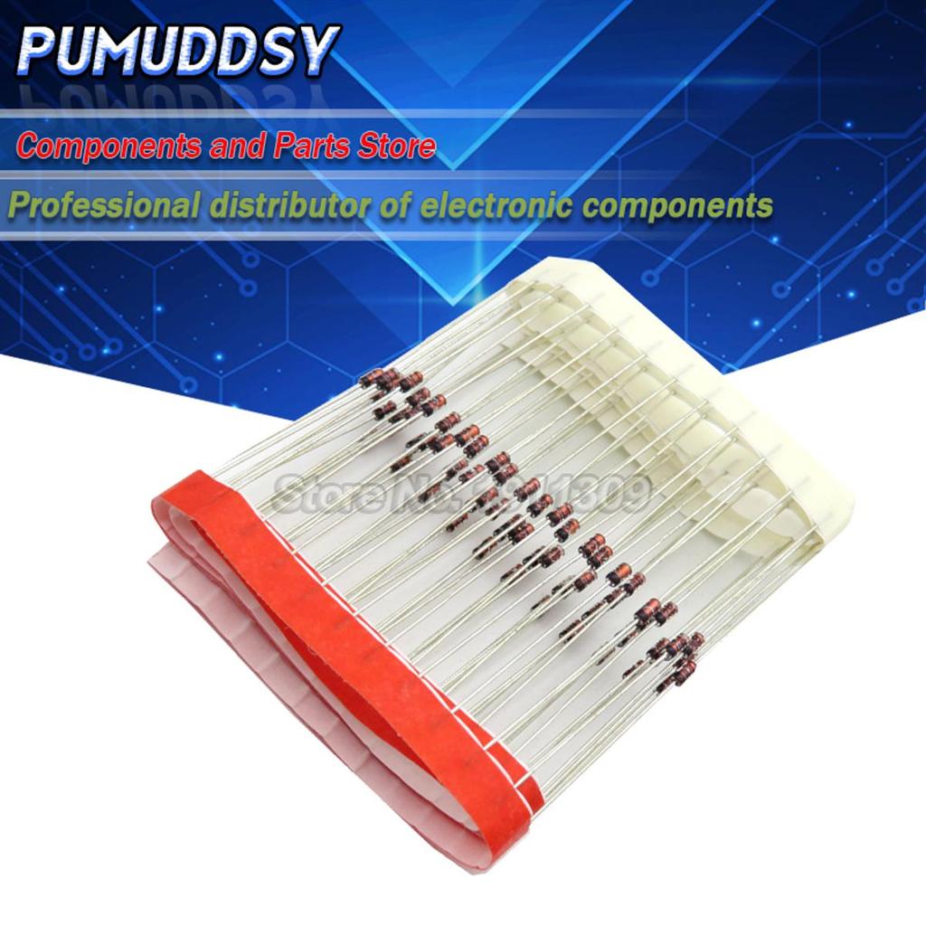 100 ชิ้น 1W 12V 1N4742A 1N4742 DO-41 ไดโอดควบคุมแรงดันไฟฟ้า