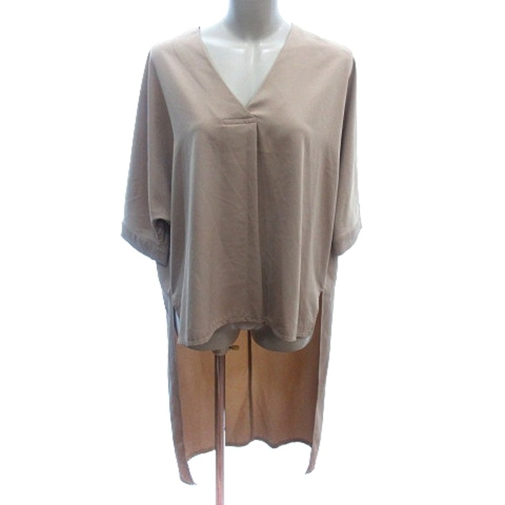 ViS Blouse Shirt v-neck beige Direct from Japan Secondhand