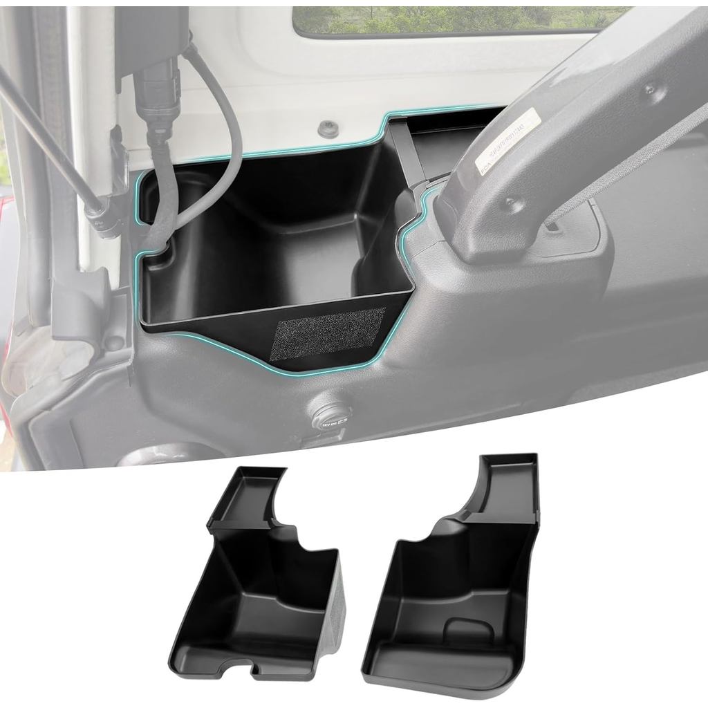 ด้านหลังTrunk Organizerถาดใช้งานร่วมกับ 2024 2025 Jeep Wangler JL JLU 4XE Rubicon Sahara 4 ประตู,ล้อ