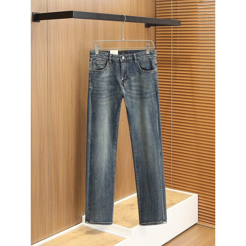 9VG7 Zegna New Spring/Summer Men's Classic Letter Embroidery Jeans