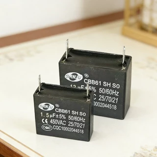 ร้านอยู่กทม.คาปาซิเตอร์ 450v 1.5uF 2uF 3uF 4uF 12uF เครื่องซักผ้า เเอร์ พัดลม ตู้เย็นตัวเก็บประจุ ระบายความร้อนได้ดี