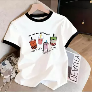 เสื้อยืดสำหรับสาวอวบ ลายน่ารัก แขนสั้น คอกลม รูปแบบหลากหลายความหลากหลายของรูปแบบ ป้ายเชอร์รี่ มีสีมากขึ้น ทุกวัน ทันสมัย