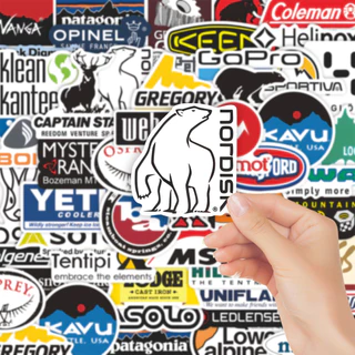 50 ชิ้นโลโก้แบรนด์กลางแจ้งสติกเกอร์กันน้ํา PVC
