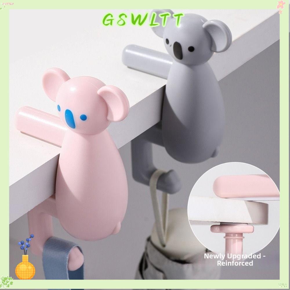 GSWLTT ที่ใส่กระเป๋าโต๊ะ,การ์ตูนสัตว์แบบพกพาโต๊ะด้านข้างแขวนกระเป๋าตะขอ,สร้างสรรค์มัลติฟังก์ชั่ทนทานปรับกระเป๋าถือตะขอ ราคา ถูกที่สุด ดีลบีเคเค