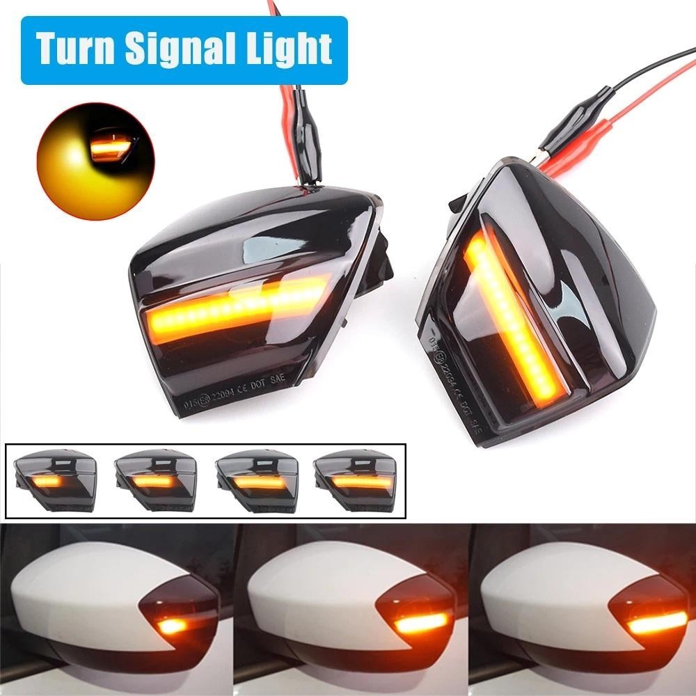 ลําดับโคมไฟด้านข้างกระจกไฟกระพริบแบบไดนามิก LED ไฟเลี้ยวสําหรับ Ford S-Max 07-14 Kuga C394 08-12 C-M