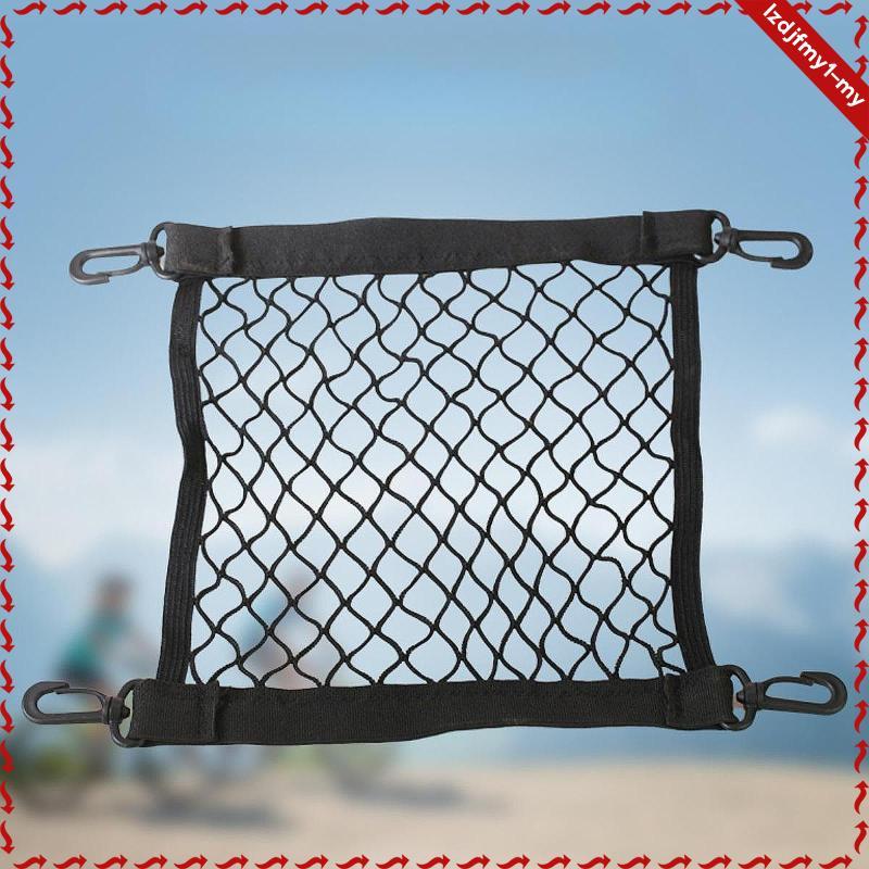 Leipupa Mountain Bike Basket Cargo Net, กระเป๋าพกพา 4 ตะขอ, อุปกรณ์ปั่นจักรยานสําหรับ Universal Stor