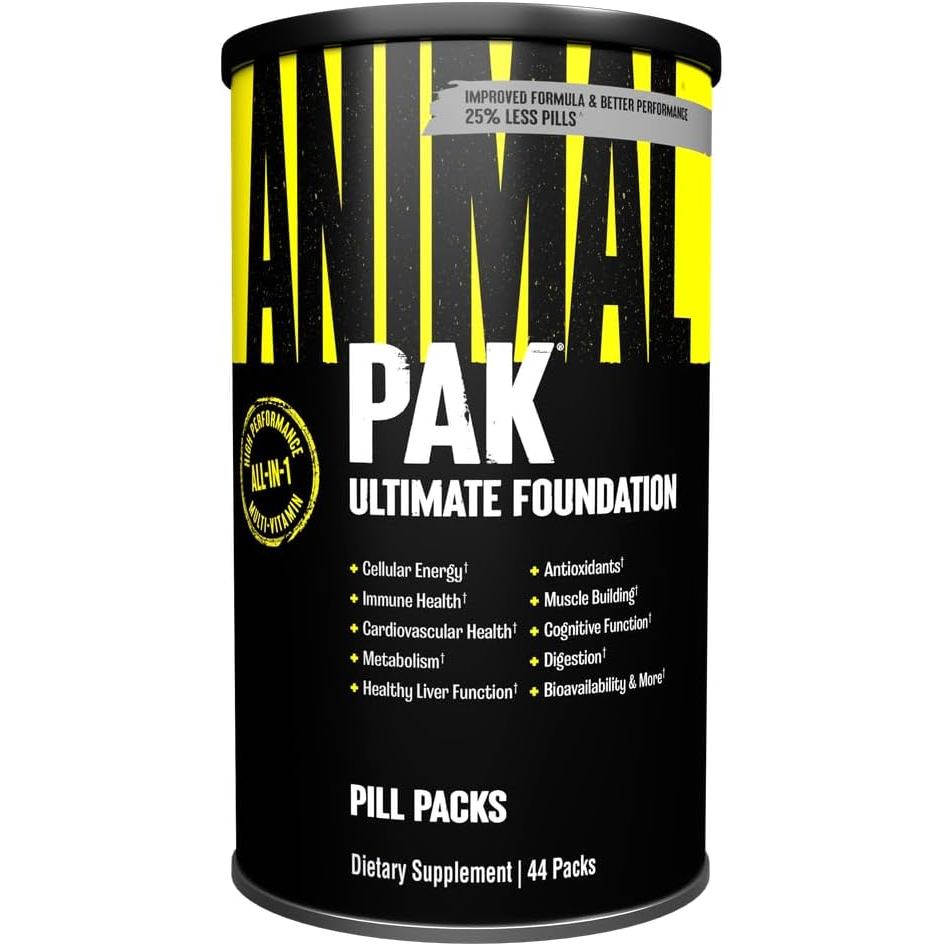 Animal Pak - วิตามินรวมที่สะดวกสบายสําหรับผู้ชายและผู้หญิง Daily All-in-One Vitamin & อาหารเสริมแพ็ค