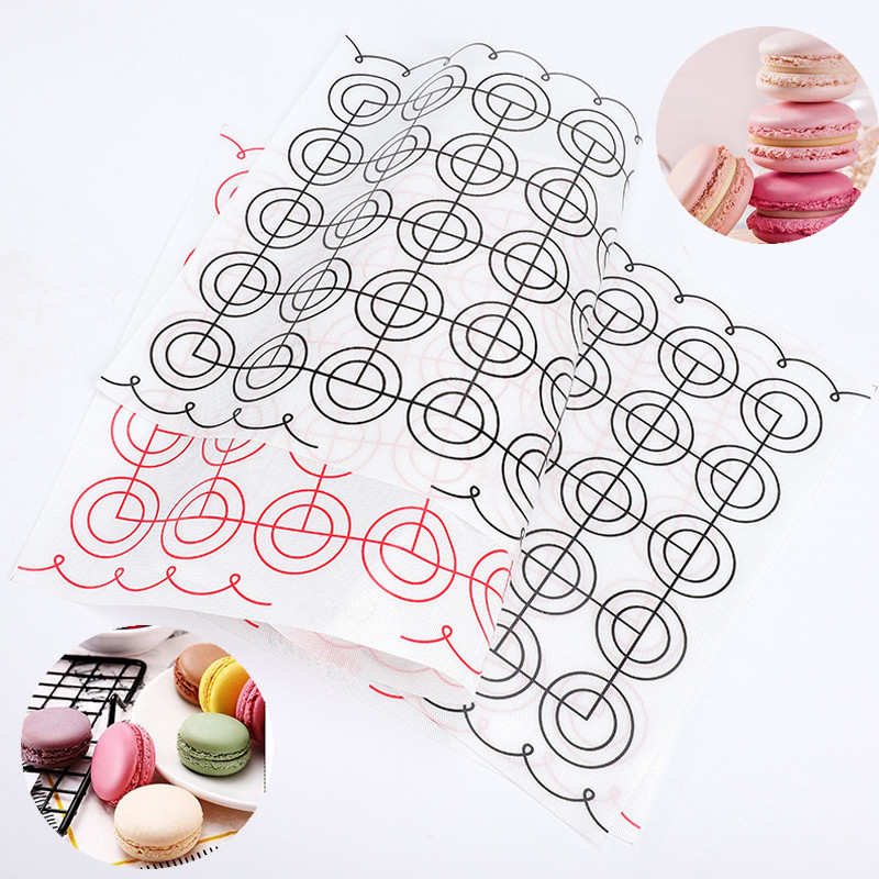 HW1 ซิลิโคน Macaron Baking Mat Non Stick Fondant คุกกี้ Pad เตาอบ Bakeware แผ่น Liner เค้ก Pastry เค