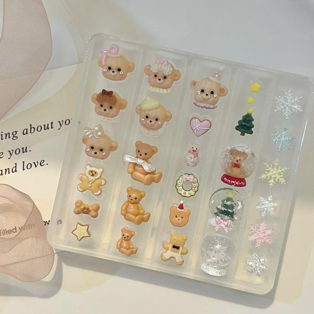((แม่พิมพ์ซิลิโคนทําเล็บ) Bear Snow House Hokkaido First Snow Silicone Mold DIY อุปกรณ์ตกแต่ง แม่พิมพ์ทําเล็บ