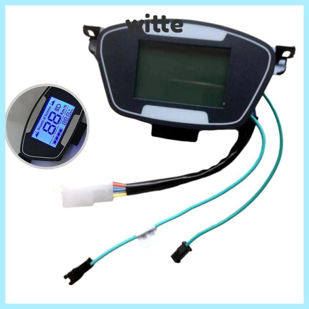 Witte จอแสดงผล LCD พร้อมหน้าจอวัดความเร็วมอเตอร์ 48-72V 6Pin อุปกรณ์เสริม สําหรับรถจักรยานยนต์ไฟฟ้า สกูตเตอร์ จักรยานไฟฟ้า 1 ชิ้น