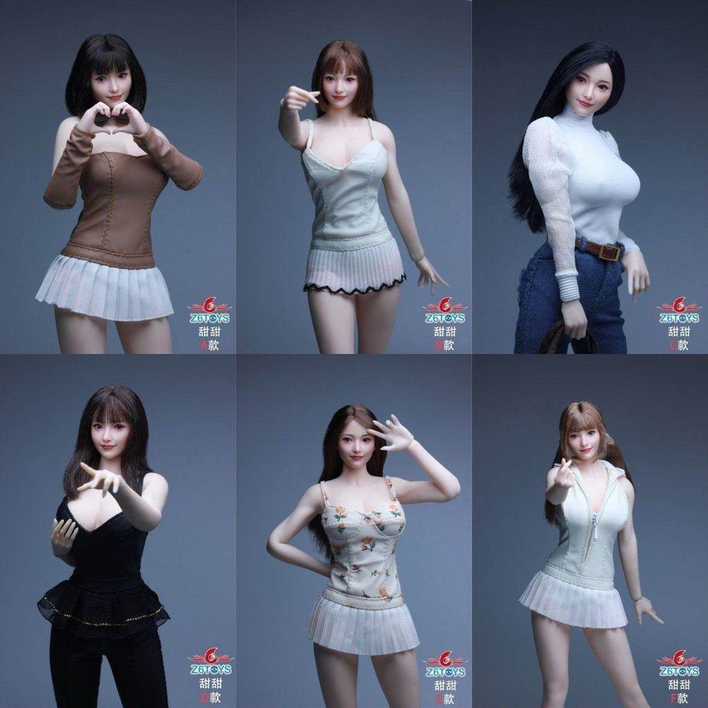 Z6TOYS 1/6 Asian Movable Eye Smile Beauty Head แกะสลักหวาน ZC021