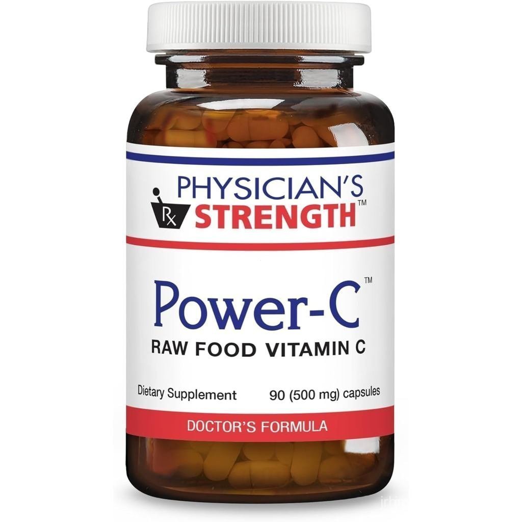 Physicians Strength Power-C - 90 แคปซูล - อาหารดิบวิตามินซี + Flavonoids จาก Camu Camu, Acerola Cher