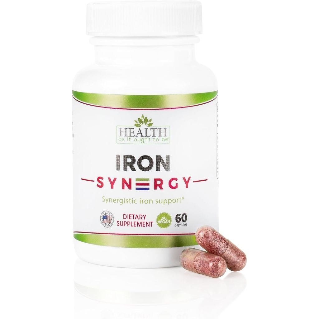 Health As It Ought To Be Iron Syn3rgy อาหารเสริม | แคปซูลสูตรฟิสิกส์พร้อมธาตุเหล็ก ทองแดง รากบีท วิต