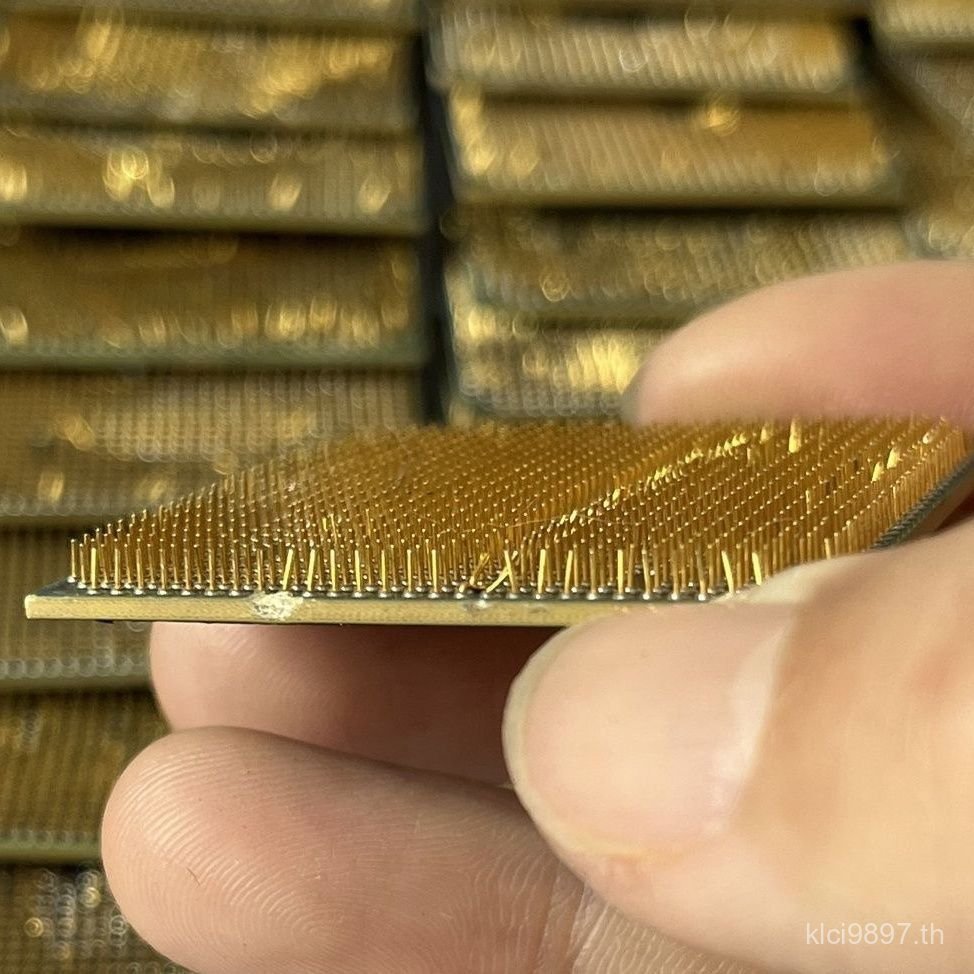 วัสดุรับประกันคอมพิวเตอร์ CPU เคลือบทองมือสองเต็มรูปแบบอิเล็กทรอนิกส์ขยะเคลือบทองพินเท้า CPU เก่าพร้