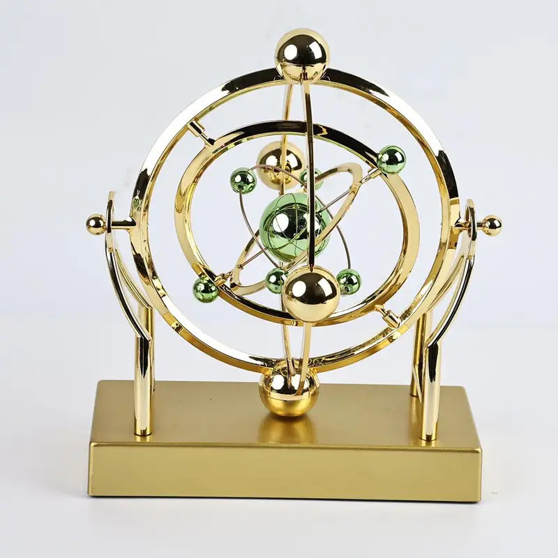 Celestial Orbit Pendulum Perpetual Motion Machine, อุปกรณ์ตกแต่งโต๊ะศิลปะ Kinetic, โมเดลดาราศาสตร์สําหรับโฮมออฟฟิศ, ประติมากรรมหมุนได้