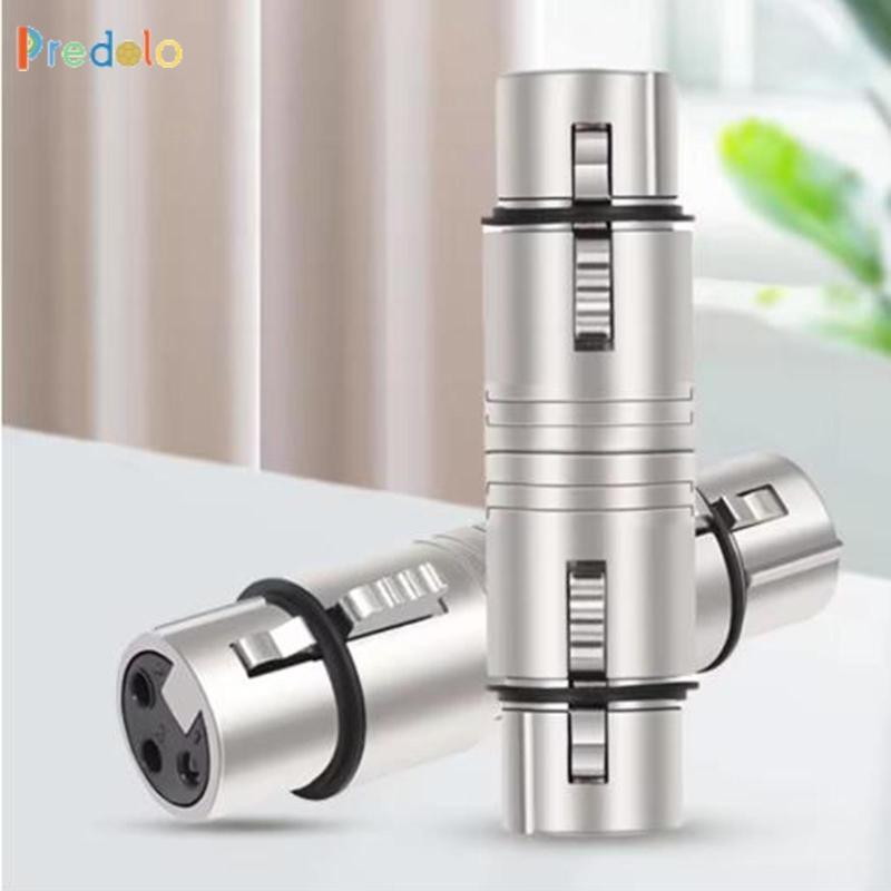 [Predolo] อะแดปเตอร์ XLR 2 ชิ้น XLR ตัวเมียเป็นตัวเมียสําหรับการบันทึกความบันเทิง Podcasts