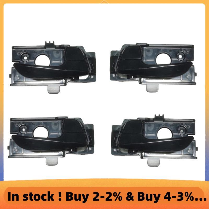4PCS รถด้านในประตูสําหรับ I10 X 2014-2018 82661-B9010 82661-B4020 82762-B4050 82651-B4020 สีดํา