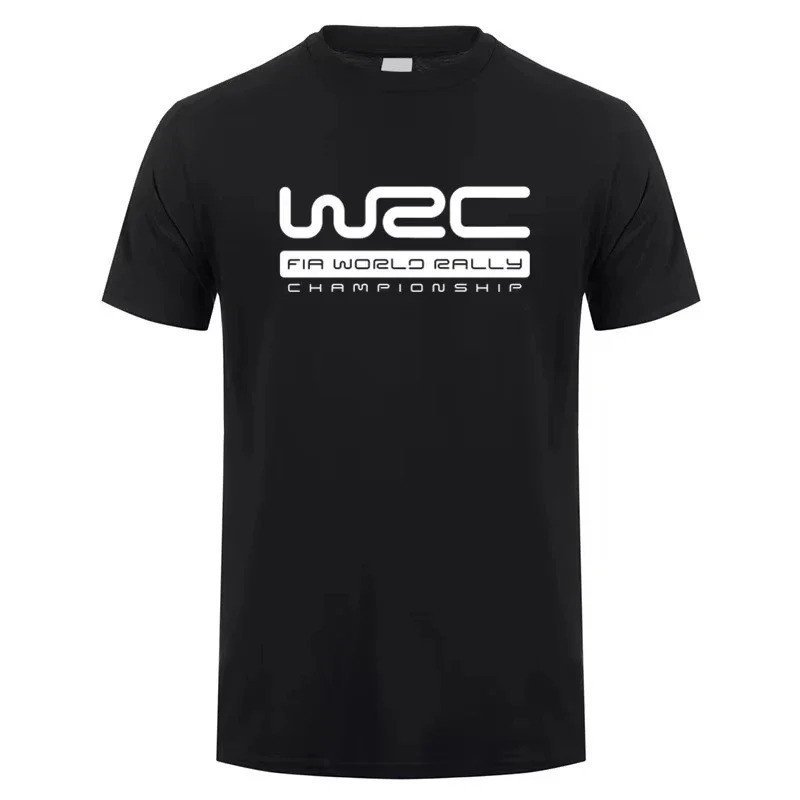 เสื้อแฟชั่นผู้ชายสำหรับ World Rally Championship WRC แบบสั้น เสื้อยืดพิมพ์รอบคอมีความคล่องตัว รุ่นให