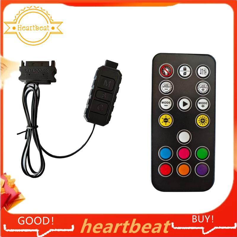 ARGB Controller to RGB Remote Mini Controller Adapter ARGB Controller Kit Mini RGB PC แฟนชุดคอนโทรลเ