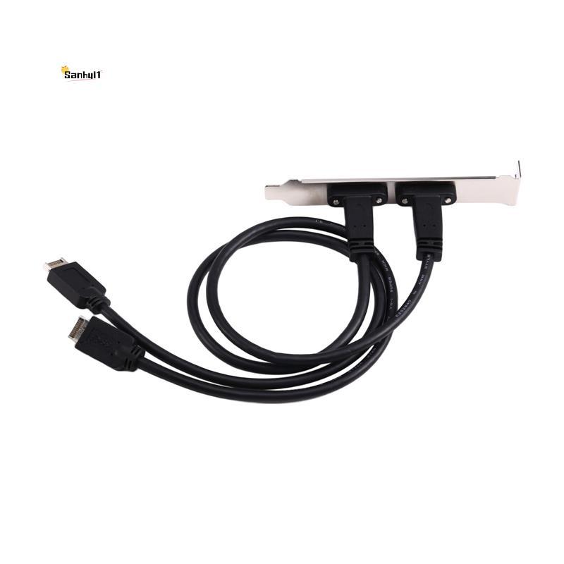 50 ซม.USB 3.2 แผงด้านหน้า Header Type-E ถึง USB-C ประเภท C หญิงเชื่อมต่อ USB 3.2 แผงด้านหน้า TYPE-E 