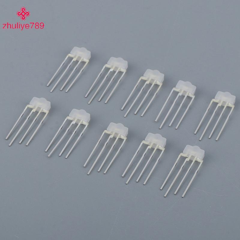 <zhuliye789> 10pcs คีย์บอร์ด RGB LED 4pin RBG โคมไฟสีสําหรับ kailh OTM Gateron Greetech keycool คีย์