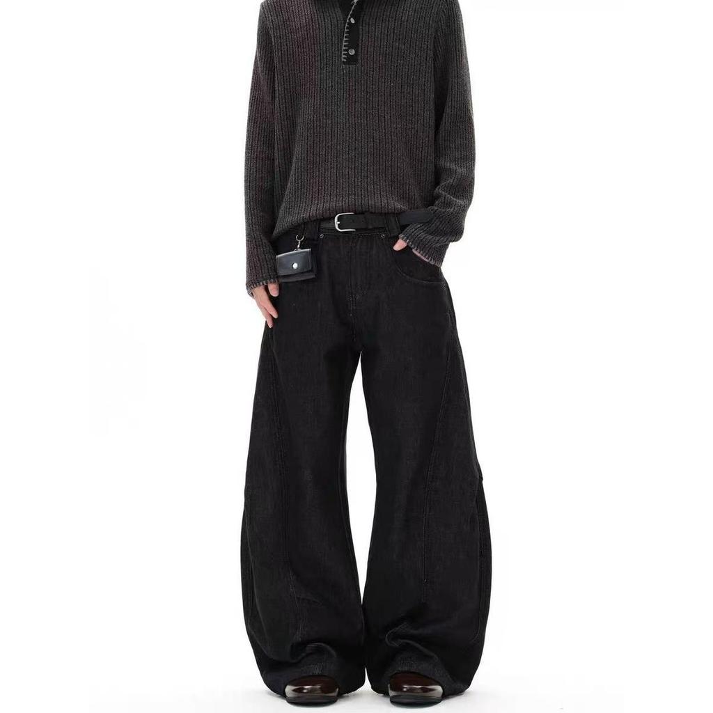 American Machete Profile Lazy Jeans Men Loose High-End Niche Sense หล่อกางเกงลําลองผู้ชาย