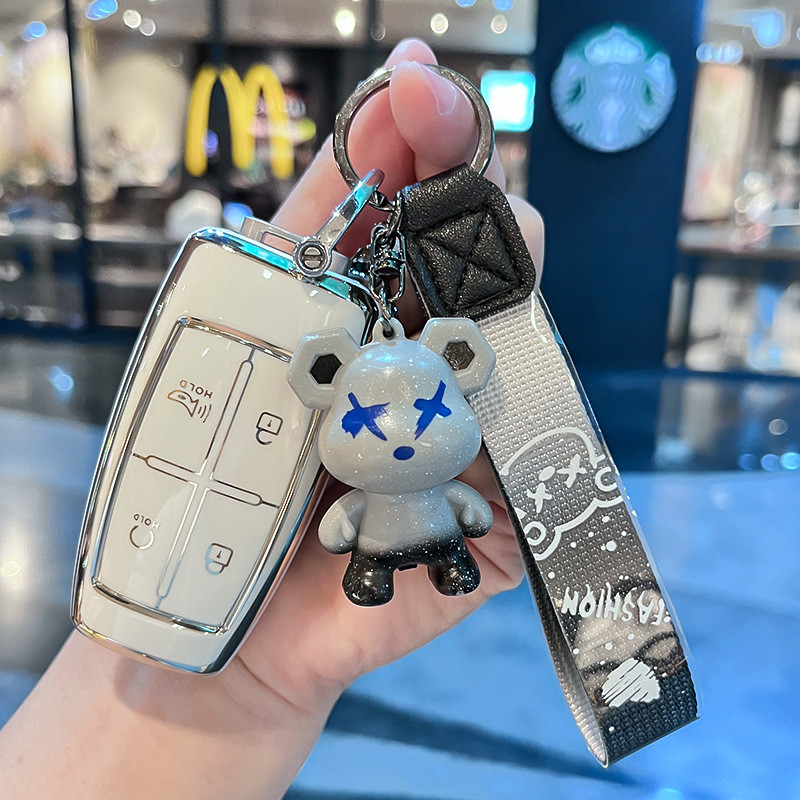 เหมาะสําหรับ Genesis Genesis Key Case G70/G80/GV80/GV70 ฝาครอบ High-End Shell Buckle SOAJ