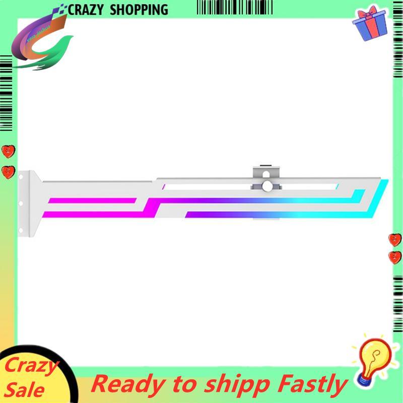 ARGB กราฟิกการ์ด GPU ผู้ถือ GPU รั้งรองรับปรับความสูงแนวนอน GPU Bracket AURA SYNC GPU Video Card Hol