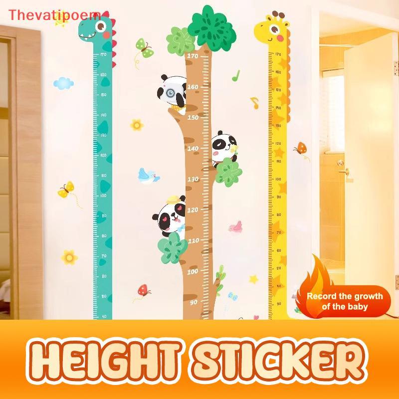 [Thevatipoem] การ์ตูนน่ารักความสูง Stier Giraffe Wall ไม้บรรทัดวัดความสูง Stiers สําหรับห้องเด็กโรงเรียนอนุบาลตกแต่ง HOT