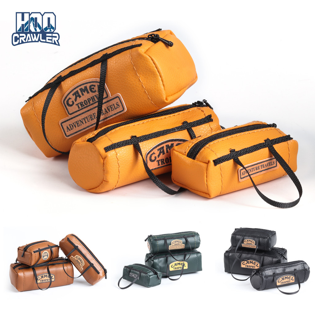 RC จําลองกระเป๋าหนัง Scale ตกแต่งกระเป๋าเดินทางจําลองหลังคากระเป๋าสําหรับ 1/8 1/10 1/16 1/RC Crawler