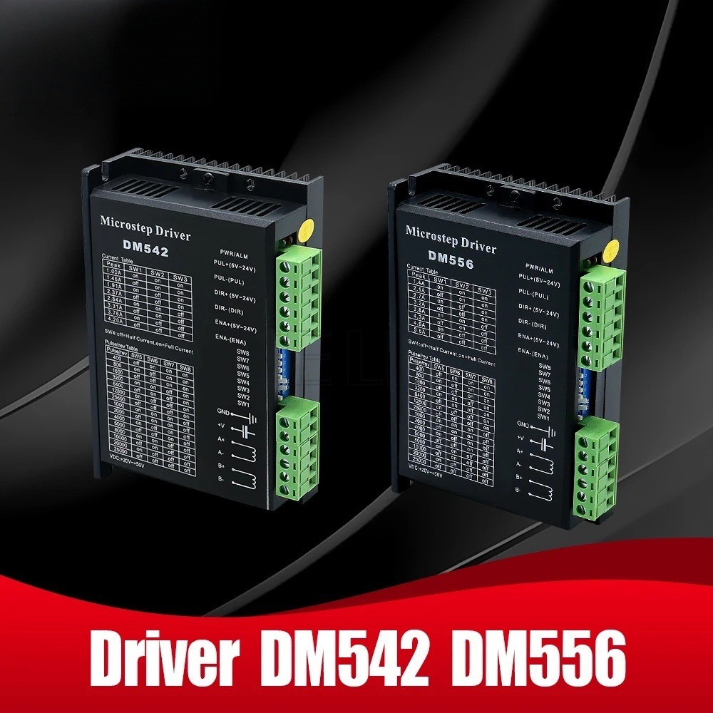 TB6600/DM542/DM556 ไดร์เวอร์มอเตอร์ไมโครสเต็ปเข้ากันได้กับมอเตอร์สเต็ปเปอร์ 35/39/42/57/60/86