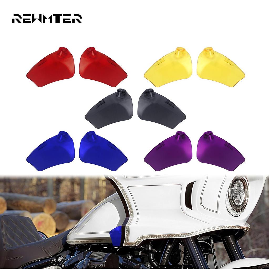 ไฟหน้าปีกด้านข้างรถจักรยานยนต์ Fairing Air Deflector สีสันสําหรับ Harley Softail Low Rider 2022-Up