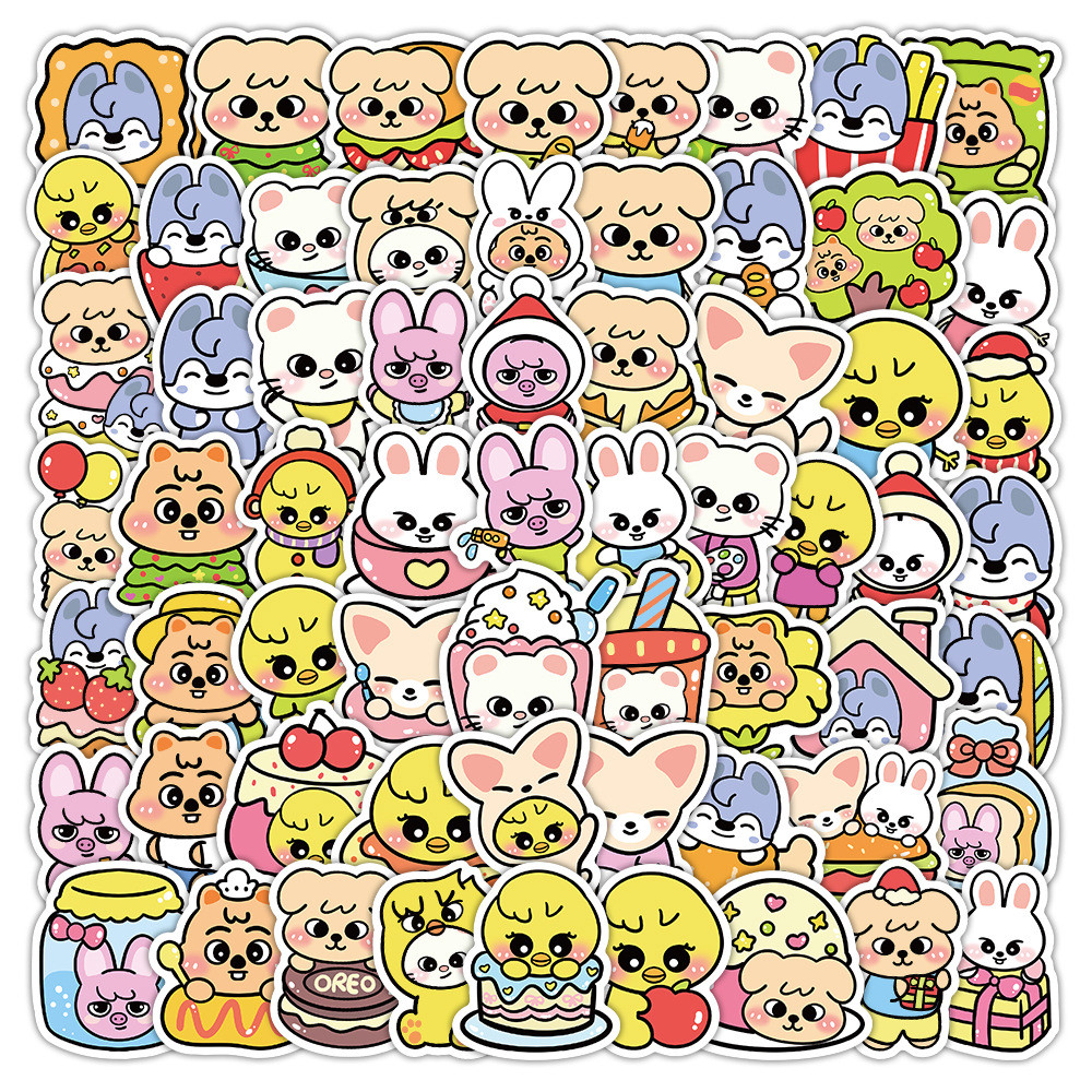 100 ชิ้น SKZOO Stray Kids การ์ตูน Graffiti สติกเกอร์ - K-pop Themed Decals สําหรับ Journal & DIY ตกแต่ง